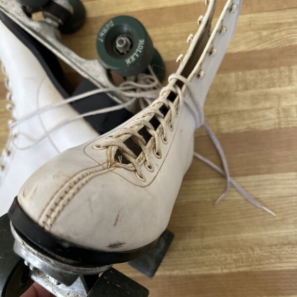 Vintage Roller Derby Skate Corp White Leather Ladies 9 1/2 Or 10?? - Picture 13 of 15